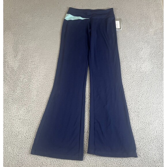 Alo Yoga Wide Leg Pants Womens M Blue Cool Fit Pull On Nylon Stretch  Athleisure - Picture 1 of 13